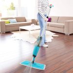 Healthy Spray Mop – Floor Mop with Removable Washable Cleaning Pad and Integrated Water Spray Mechanism